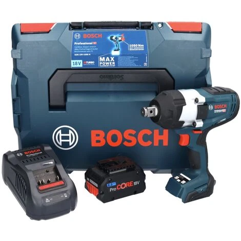 Bosch GDS 18V-1050 H Akku Drehschlagschrauber 18 V 1050 Nm 3/4" Biturbo Brushless + 1x ProCORE Akku 8,0 Ah + Ladegerät + L-Boxx 4 Bosch GDS 18V-1050 H Akku Drehschlagschrauber 18 V 1050 Nm 3/4" Biturbo Brushless + 1x ProCORE Akku 8,0 Ah + Ladegerät + L-Boxx – Bild 2