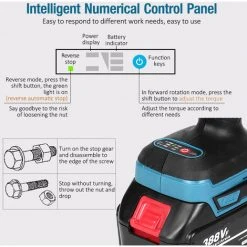 DRILLPRO Akku-Schlagschrauber Ratschen Schrauber Mit 2 Batterien 10 DRILLPRO Akku-Schlagschrauber Ratschen Schrauber Mit 2 Batterien -Drehschlagschrauber Soldes 65849848 4
