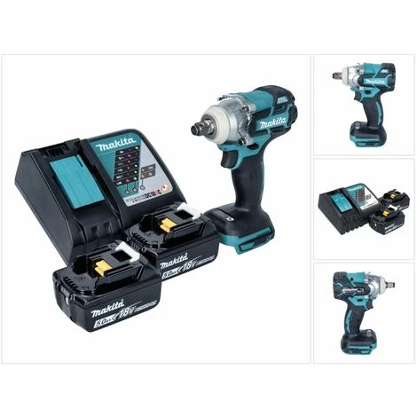Makita DTW 285 RT Akku Schlagschrauber 18 V 280 Nm 1/2" Brushless + 2x Akku 5,0 Ah + Ladegerät 3 Makita DTW 285 RT Akku Schlagschrauber 18 V 280 Nm 1/2" Brushless + 2x Akku 5,0 Ah + Ladegerät