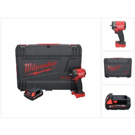 Milwaukee M18 FIW2F38-201X Akku Schlagschrauber 18 V 339 Nm 3/8 " Brushless + 1x Akku 2,0 Ah + HD Box - Ohne Ladegerät 3 Milwaukee M18 FIW2F38-201X Akku Schlagschrauber 18 V 339 Nm 3/8 " Brushless + 1x Akku 2,0 Ah + HD Box - Ohne Ladegerät