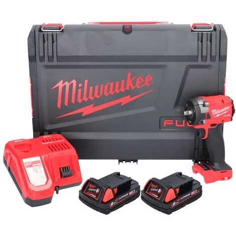 .MILWAUKEE. Milwaukee M18 FIW2F38-202X Akku Schlagschrauber 18 V 339 Nm 3/8 " Brushless + 2x Akku 2,0 Ah + Ladegerät + HD Box 4 .MILWAUKEE. Milwaukee M18 FIW2F38-202X Akku Schlagschrauber 18 V 339 Nm 3/8 " Brushless + 2x Akku 2,0 Ah + Ladegerät + HD Box – Bild 2