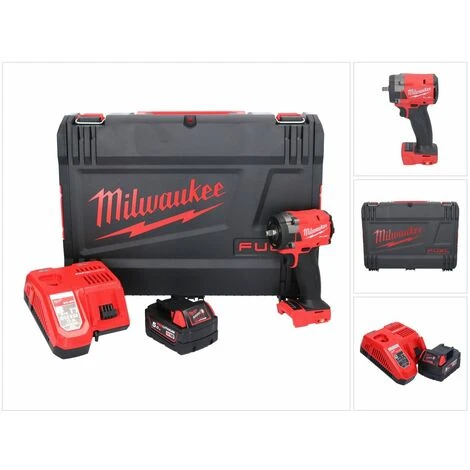 Milwaukee M18 FIW2F38-501X Akku Schlagschrauber 18 V 339 Nm 3/8 " Brushless + 1x Akku 5,0 Ah + Ladegerät + HD Box 5 Milwaukee M18 FIW2F38-501X Akku Schlagschrauber 18 V 339 Nm 3/8 " Brushless + 1x Akku 5,0 Ah + Ladegerät + HD Box – Bild 3