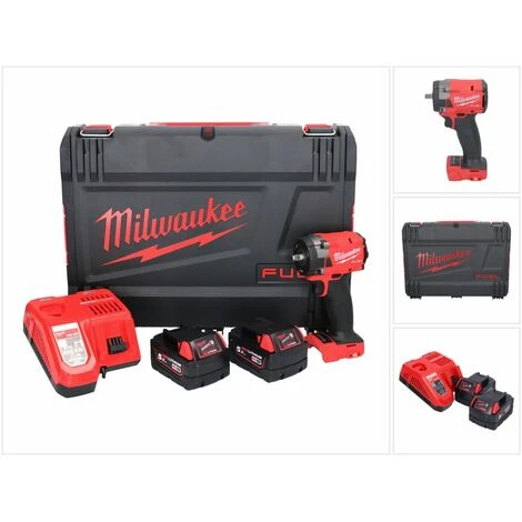 Milwaukee M18 FIW2F38-502X Akku Schlagschrauber 18 V 339 Nm 3/8 " Brushless + 2x Akku 5,0 Ah + Ladegerät + HD Box 3 Milwaukee M18 FIW2F38-502X Akku Schlagschrauber 18 V 339 Nm 3/8 " Brushless + 2x Akku 5,0 Ah + Ladegerät + HD Box