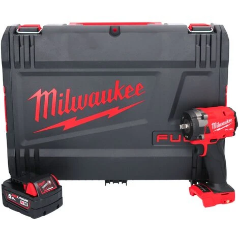 .MILWAUKEE. Milwaukee M18 FIW2F38-501X Akku Schlagschrauber 18 V 339 Nm 3/8 " Brushless + 1x Akku 5,0 Ah + HD Box - Ohne Ladegerät 4 .MILWAUKEE. Milwaukee M18 FIW2F38-501X Akku Schlagschrauber 18 V 339 Nm 3/8 " Brushless + 1x Akku 5,0 Ah + HD Box - Ohne Ladegerät – Bild 2