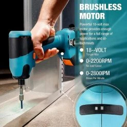 PEDY 18V Akku Schlagschrauber,180 Nm, 2,0-Ah-Akku, 6,35-mm-Spannfutter, 2800 IPM Max. Schlagzahl, 0-2200 U/min Rotationsgeschwindigkeit, TDID20K -Drehschlagschrauber Soldes 66992482 4