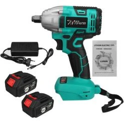 KIWARM Akku Schlagschrauber Ratschen Akkuschrauber Bürstenloser Mit 2 Akku