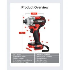 MENSELA Drehmoment Elektrisch Bürstenlos Schlagschrauber Kabellos (Ohne Akku) 8 MENSELA Drehmoment Elektrisch Bürstenlos Schlagschrauber Kabellos (Ohne Akku) -Drehschlagschrauber Soldes 68418509 2