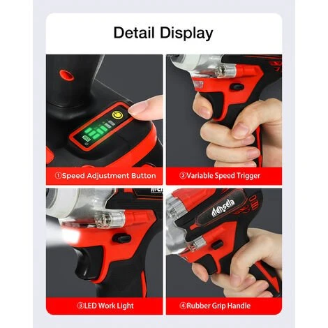 MENSELA Drehmoment Elektrisch Bürstenlos Schlagschrauber Kabellos (Ohne Akku) 6 MENSELA Drehmoment Elektrisch Bürstenlos Schlagschrauber Kabellos (Ohne Akku) – Bild 4