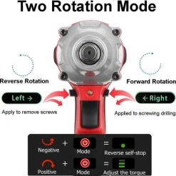 FANTABLAU Elektrischer Kabelloser Bürstenloser Schlagschrauber Power Driver(Ohne Akku) -Drehschlagschrauber Soldes 68418561 3