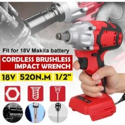 FANTABLAU Elektrischer Kabelloser Bürstenloser Schlagschrauber Power Driver(Ohne Akku) -Drehschlagschrauber Soldes 68418561 5