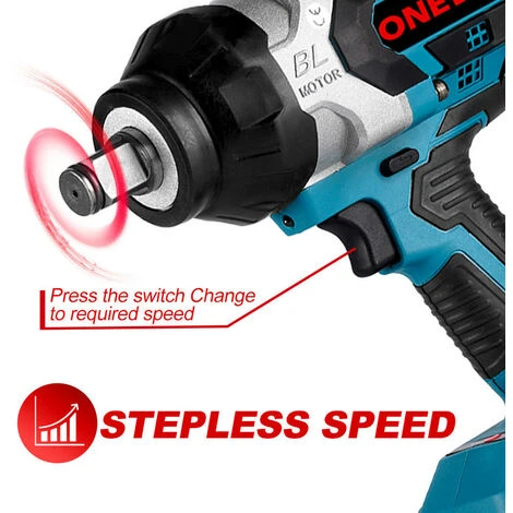 ONEVAN Hohe Drehmoment Bürstenlosen Elektrische 2500W 2200N.M Schlagschrauber Cordless Schlüssel Power Tools Für Makita 18V Batterie 5 ONEVAN Hohe Drehmoment Bürstenlosen Elektrische 2500W 2200N.M Schlagschrauber Cordless Schlüssel Power Tools Für Makita 18V Batterie – Bild 3