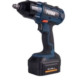 FERM Akku-Schlagschrauber 18V - 380Nm, Inkl. 4,0Ah Li-Ion Akku, Ladegerät Und 2-teiligem Steckschlüsselsatz.