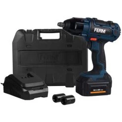FERM Akku-Schlagschrauber 18V - 380Nm, Inkl. 4,0Ah Li-Ion Akku, Ladegerät Und 2-teiligem Steckschlüsselsatz. -Drehschlagschrauber Soldes 8724074 3